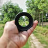 Looking through binoculars