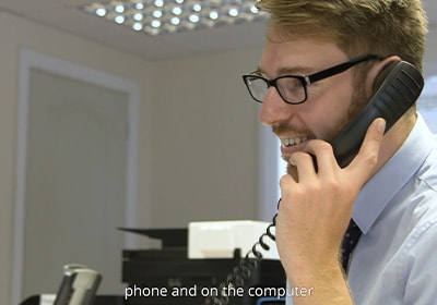Ollie King at a JDP office.