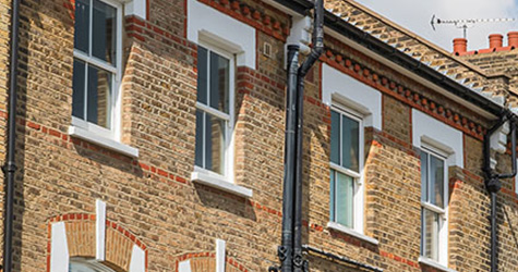 A row of terraced housing.