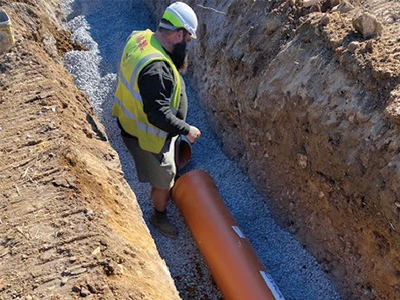 ULTRA3 pipe being installed at MJL Contractors site.