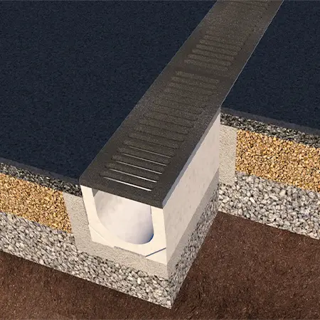 A Channel Drain System with Grating.