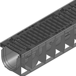 RECYFIX NC 100 channel drain with D400 grating