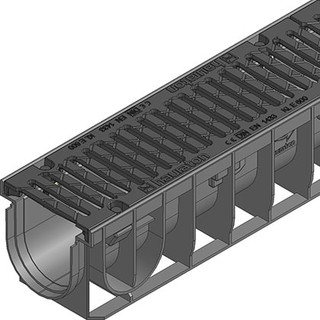 RECYFIX NC 100 channel drain with E600 grating