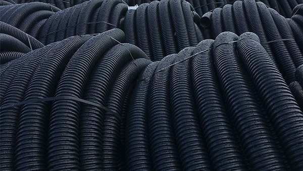 Coils of black land drainage.