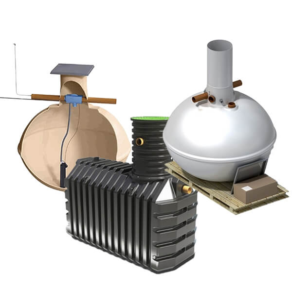 Different rainwater harvesting tanks