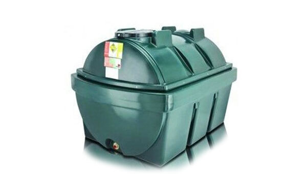 A bunded plastic horizontal oil tank