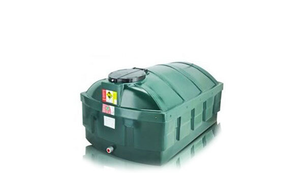 A bunded plastic low profile oil tank