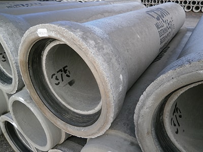 Concrete pipes.