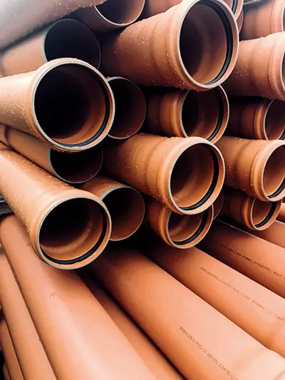 A bundle of ULTRA3 underground drainage pipes.