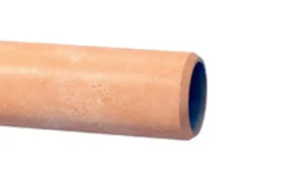 A drainage pipe made from clay.