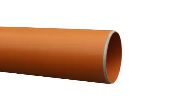 A drainage pipe made from uPVC.