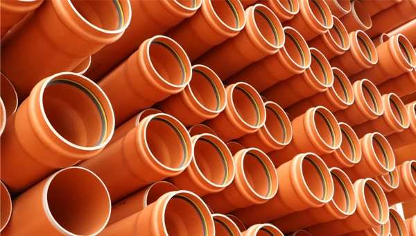 A bundle of ULTRA3 drainage pipe.