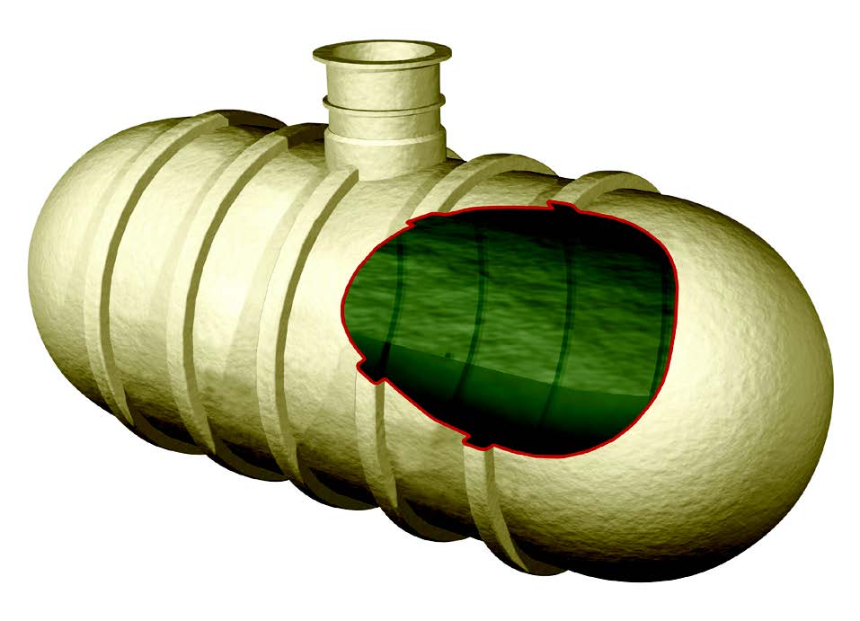 A cross section of a washdown separator.