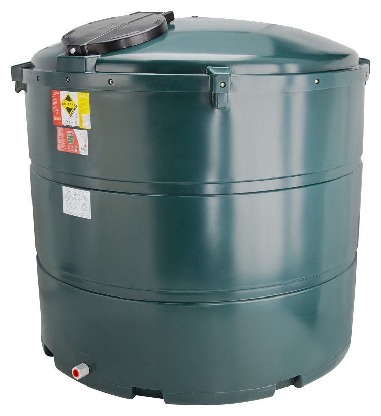 A 2300 ltr round oil fuel storage tank.