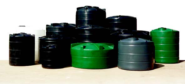 A complete collection of water storage tanks.