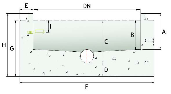 Watertight joint dimensional cross section.