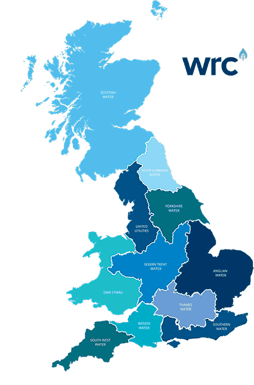 A map of the UK showing water industry authorities.